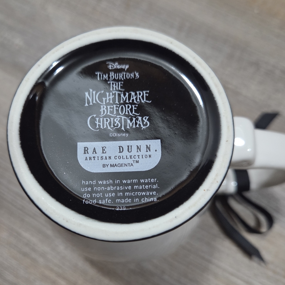 Rae Dunn Nightmare Before Christmas Jack & Sally Skellington Ceramic Mug - Picture 2 of 5